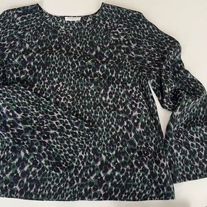Equipment Leopard Silk Top